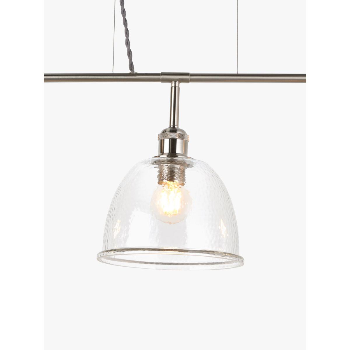 John Lewis Baldwin 3 Arm Diner Ceiling Light, Satin Nickel – image 4
