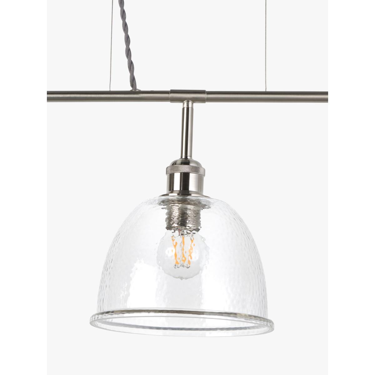 John Lewis Baldwin 3 Arm Diner Ceiling Light, Satin Nickel – image 5