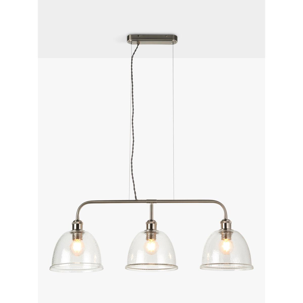 John Lewis Baldwin 3 Arm Diner Ceiling Light, Satin Nickel – image 6