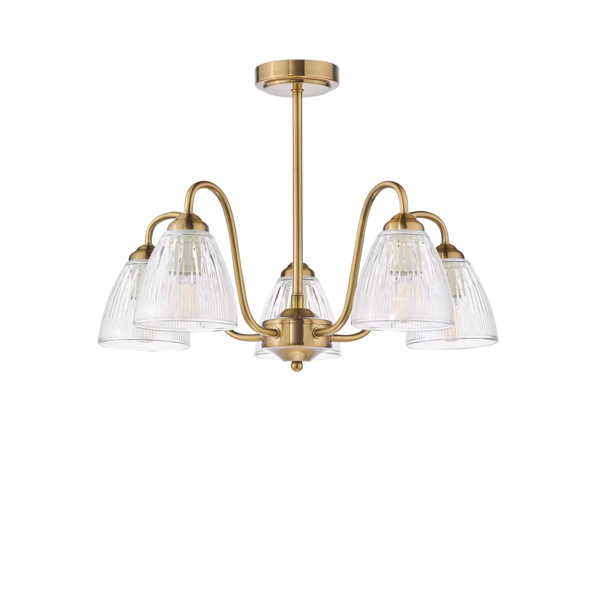 Där Glynis 5 Arm Semi Flush Ceiling Light – image 3