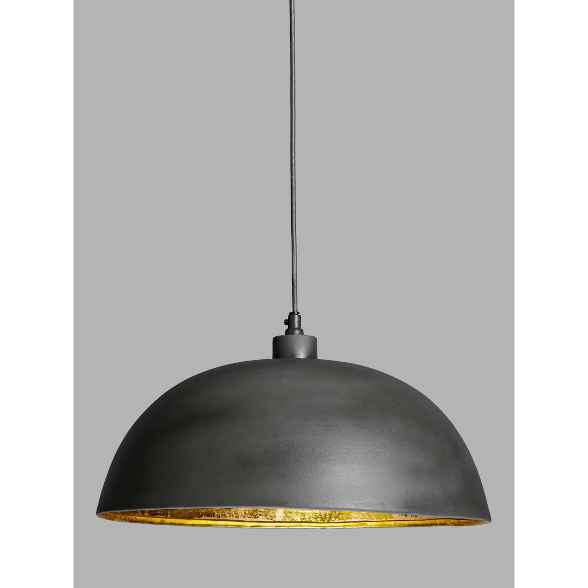 John Lewis & Partners Dome Pendant Ceiling Light, Grey/Gold – image 1