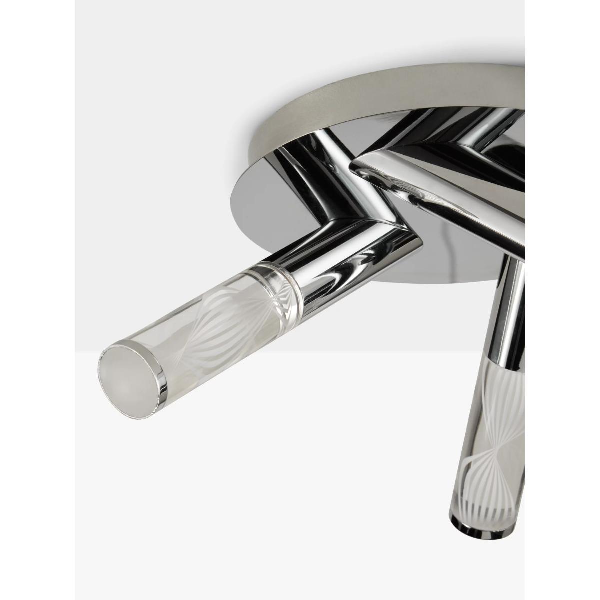 John Lewis & Partners Oslo LED 3 Arm Bathroom Ceiling Plate, Chrome – image 3