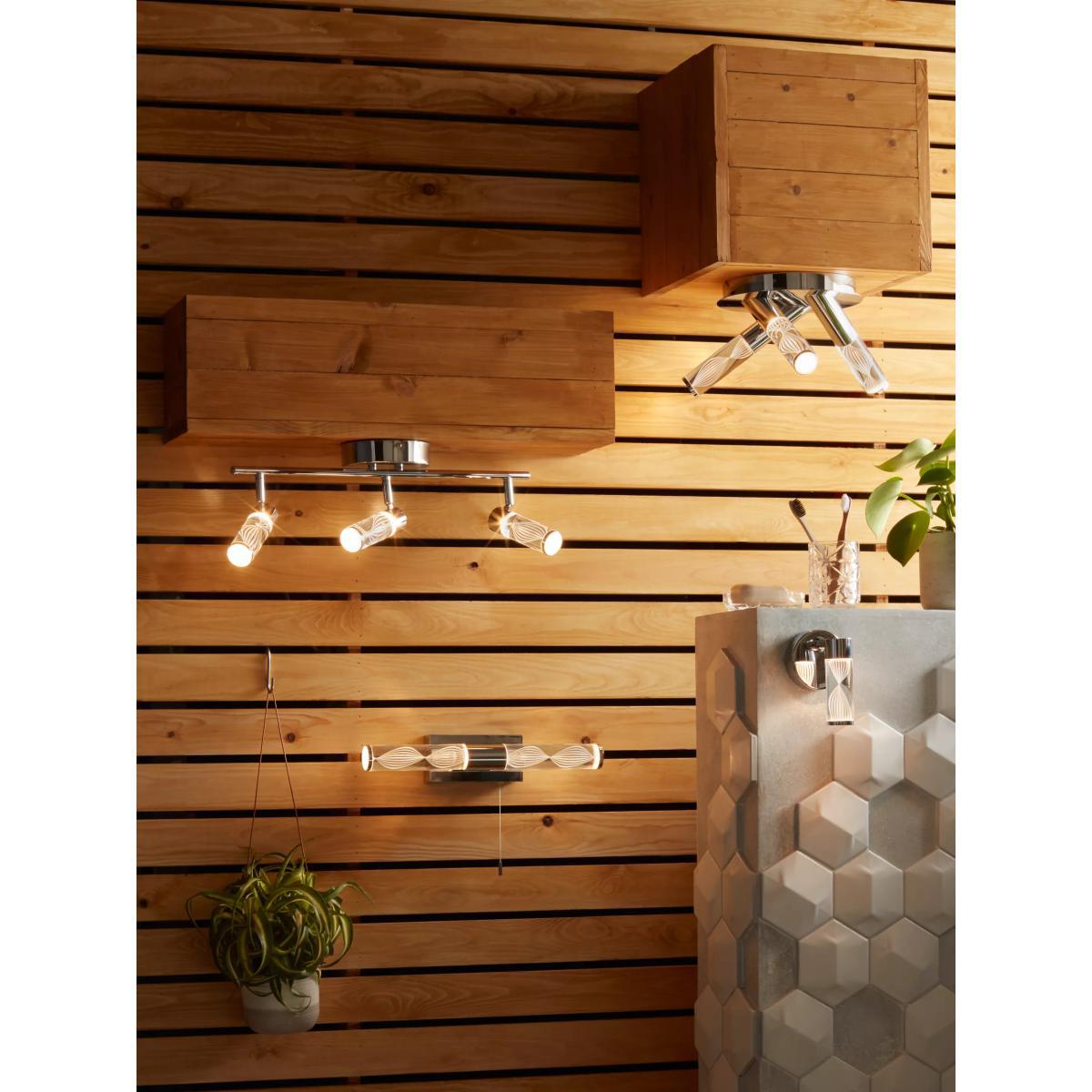 John Lewis & Partners Oslo LED 3 Arm Bathroom Ceiling Plate, Chrome – image 5