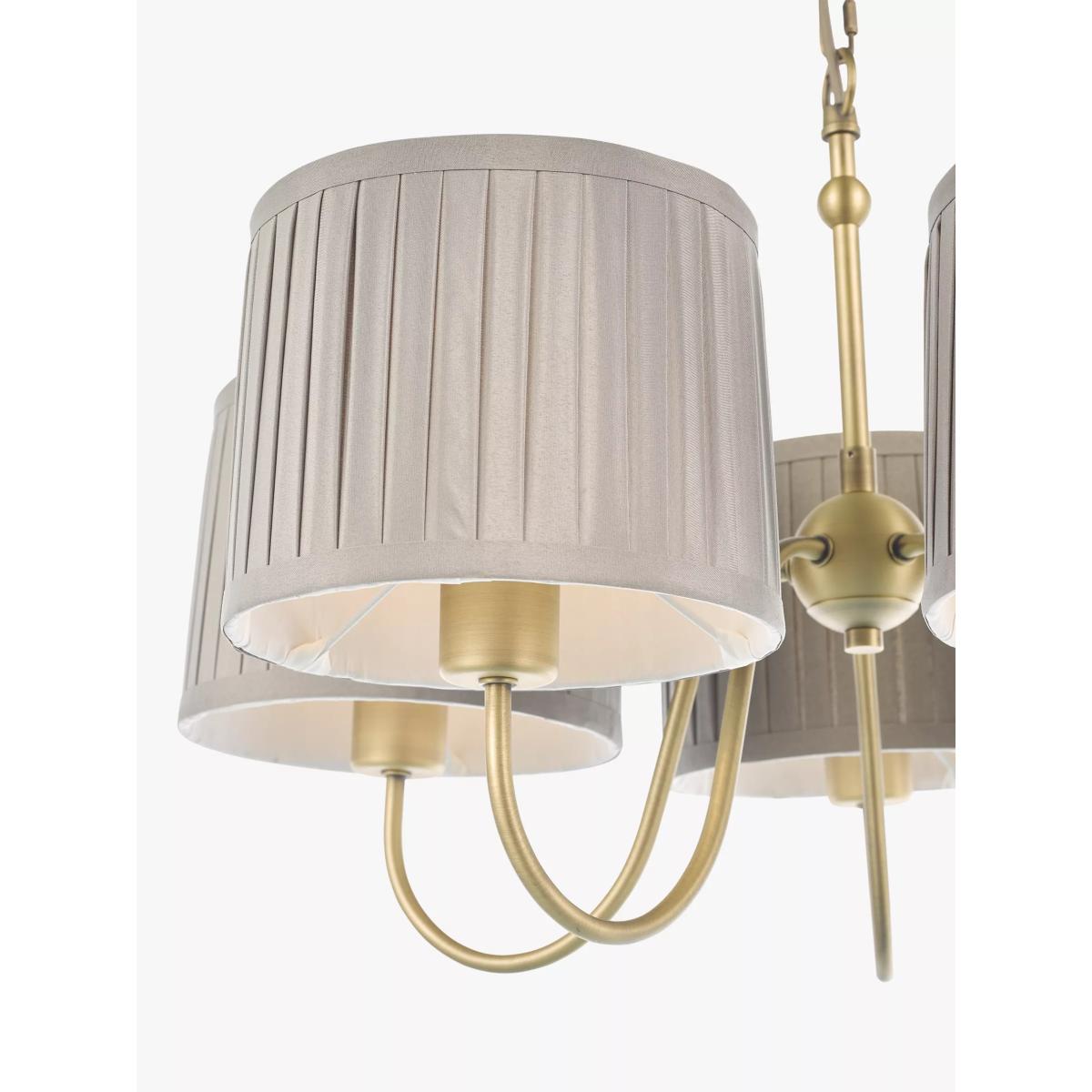 John Lewis Classic Curve 5 Arm Pendant Ceiling Light, Matte Antique Brass – image 4