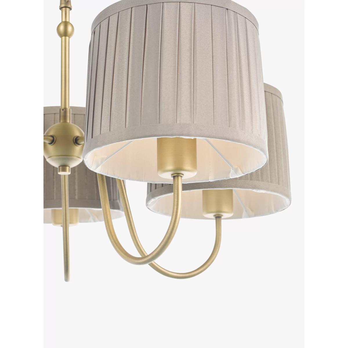 John Lewis Classic Curve 5 Arm Pendant Ceiling Light, Matte Antique Brass – image 6