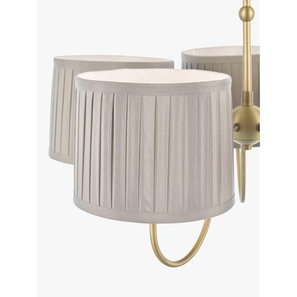 John Lewis Classic Curve 5 Arm Pendant Ceiling Light, Matte Antique Brass – image 7