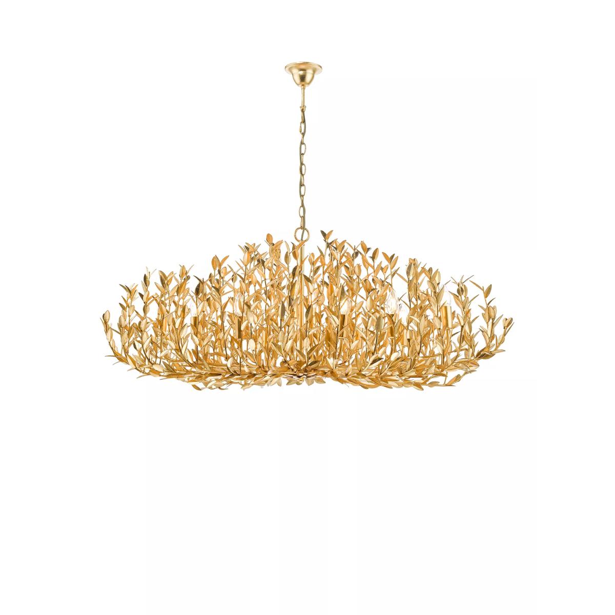 Där Silvius 12 Arm Oval Ceiling Light, Gold – image 2