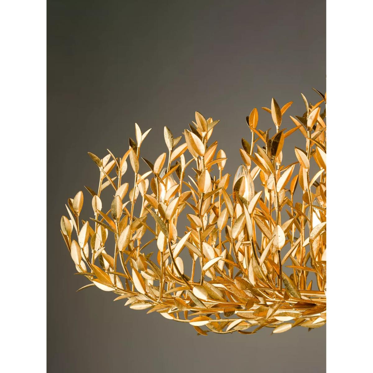Där Silvius 12 Arm Oval Ceiling Light, Gold – image 3