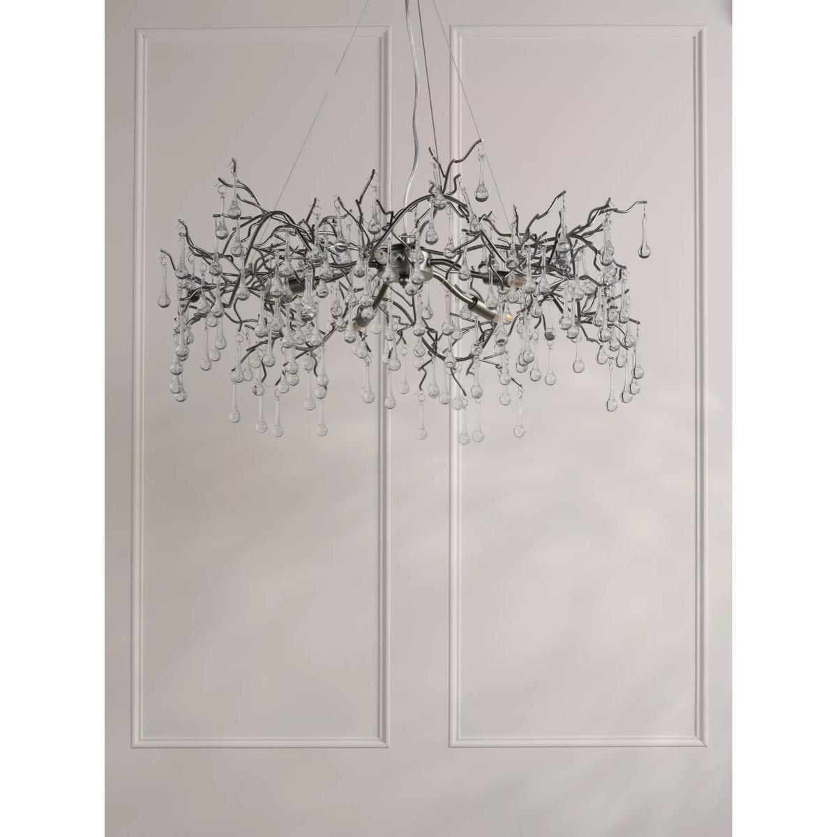 Laura Ashley Willow Grande Ceiling Light, Pewter – image 2
