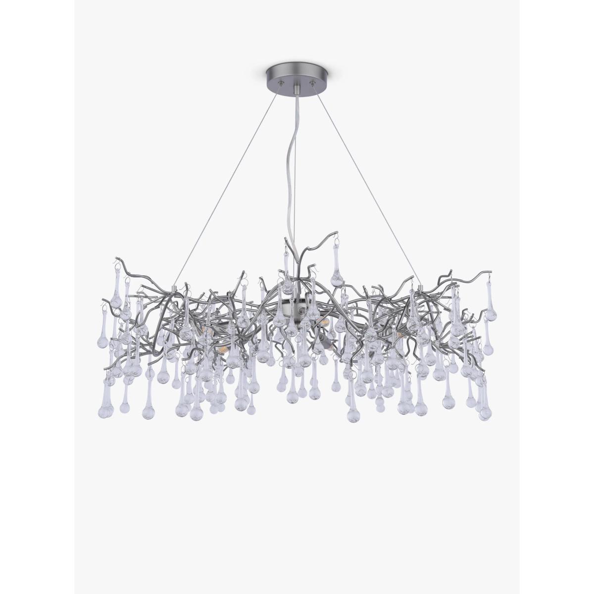 Laura Ashley Willow Grande Ceiling Light, Pewter – image 4