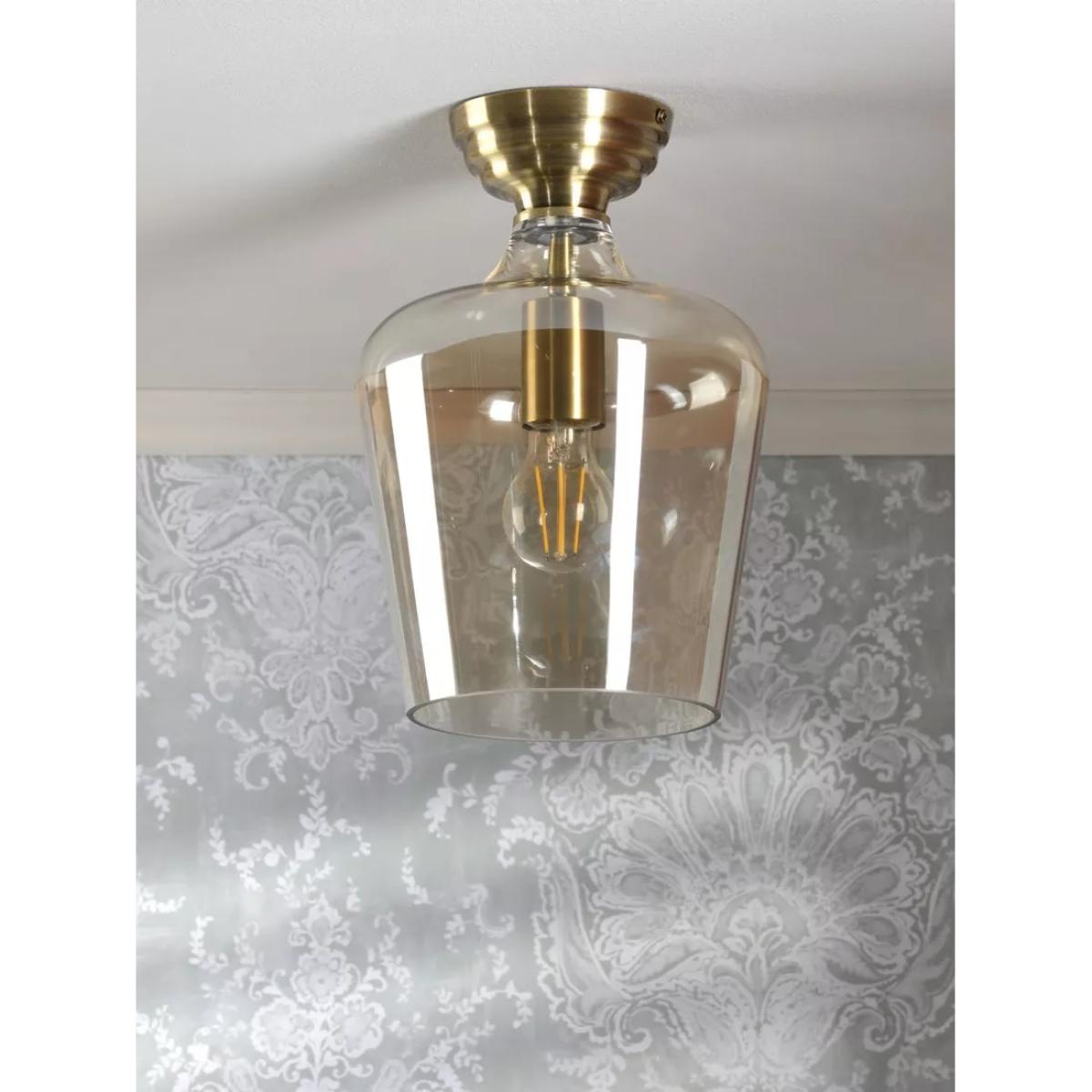 Laura Ashley Ockley Semi-Flush Ceiling Light, Metallic Brass – image 3