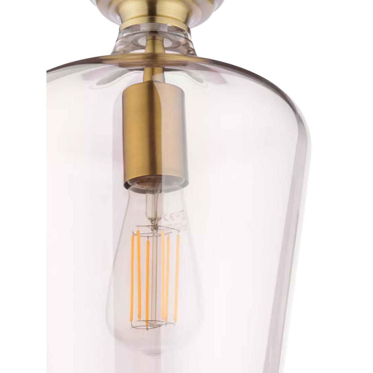 Laura Ashley Ockley Semi-Flush Ceiling Light, Metallic Brass – image 5