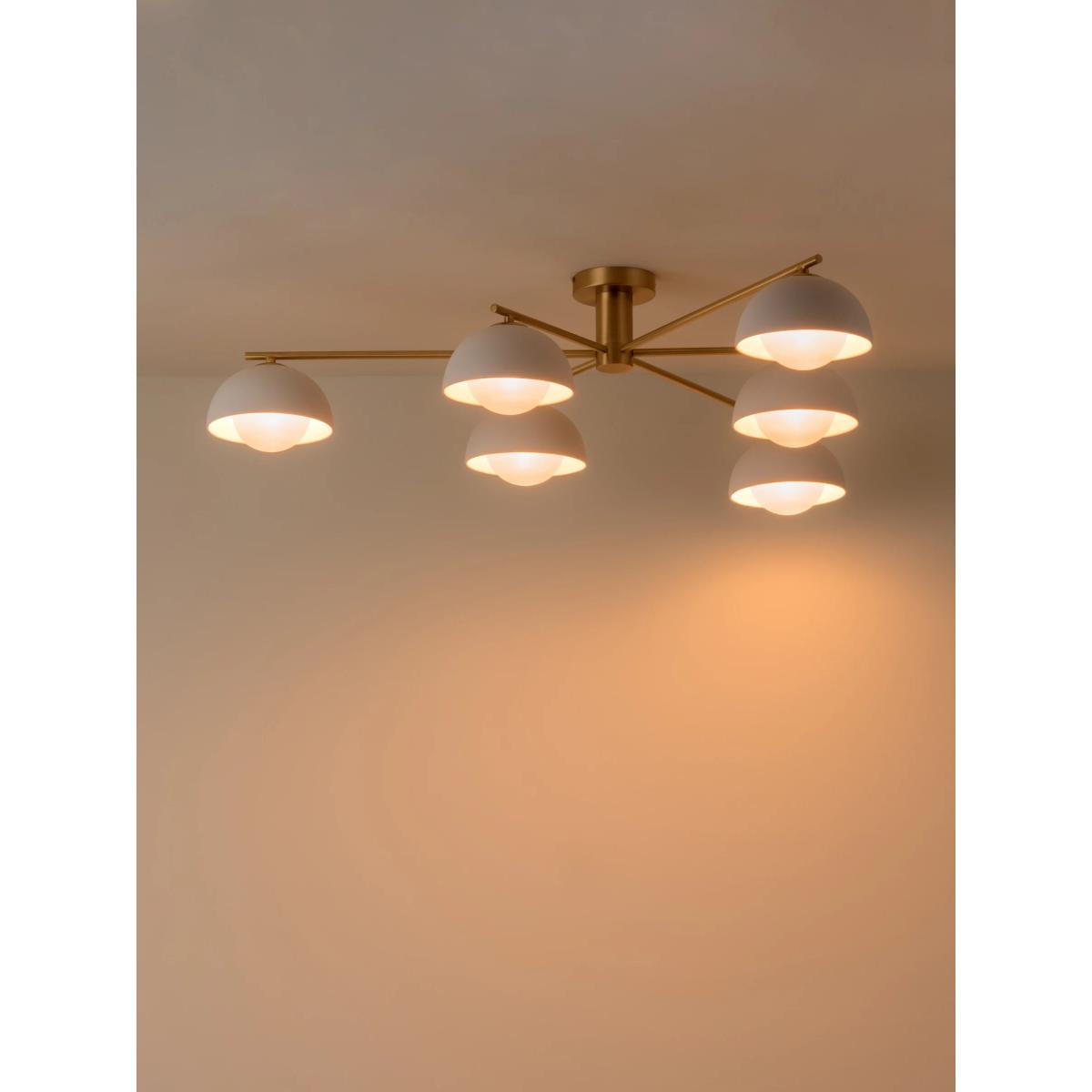 Lights & Lamps Porsa 6 Arm Ceiling Light, Brass – image 3