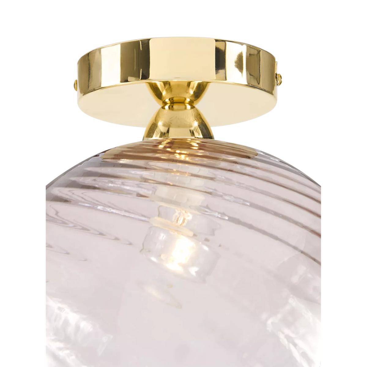 MADE Ilaria Optical Glass Shade Flush Ceiling Light – image 2