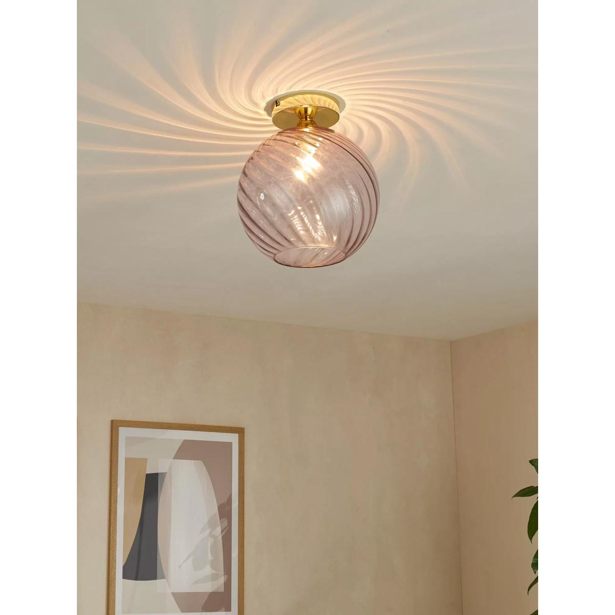 MADE Ilaria Optical Glass Shade Flush Ceiling Light – image 4