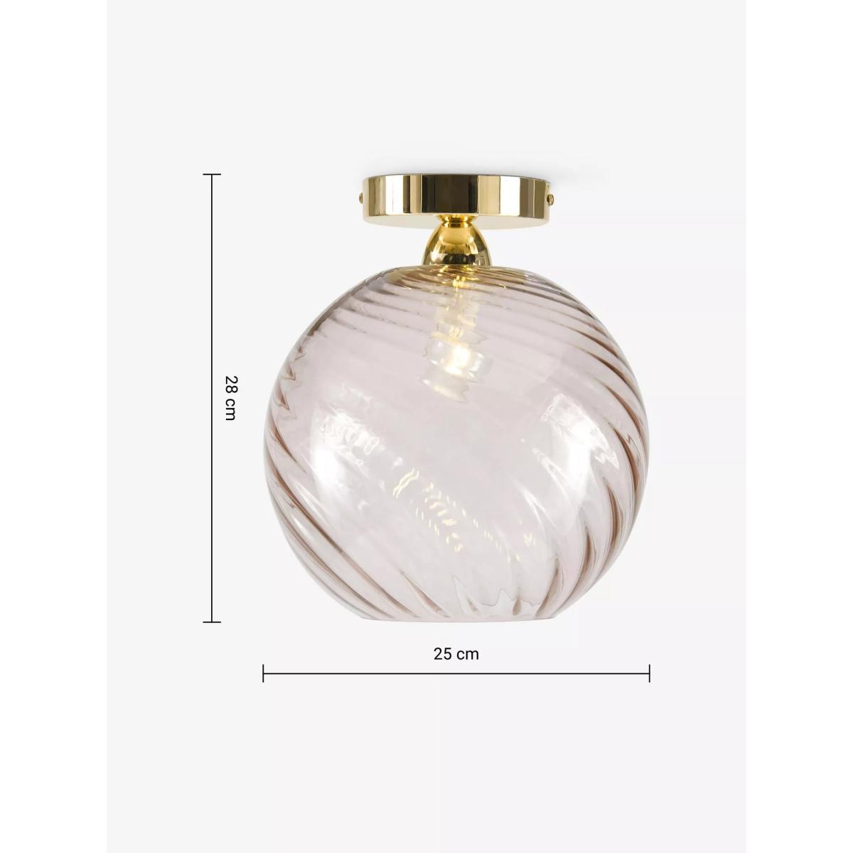 MADE Ilaria Optical Glass Shade Flush Ceiling Light – image 5