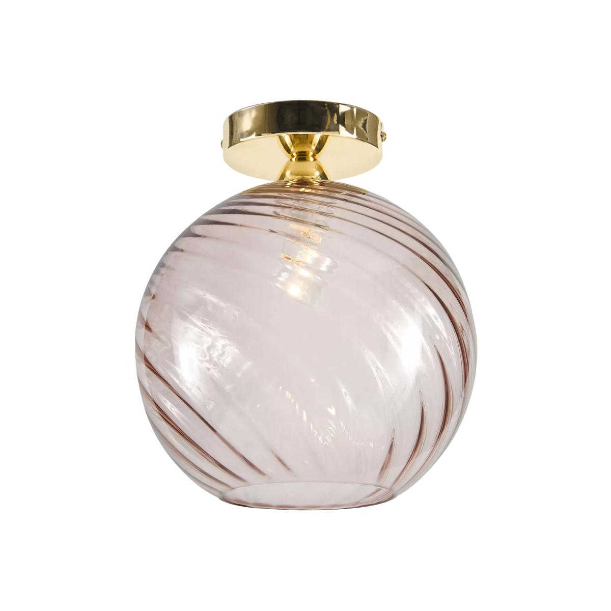 MADE Ilaria Optical Glass Shade Flush Ceiling Light – image 1