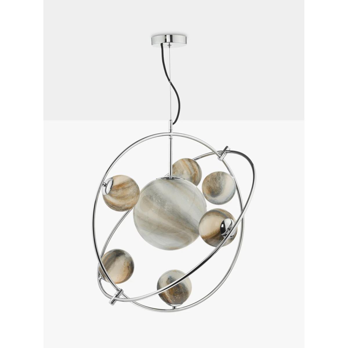 Där Mikara Glass Ceiling Light, Polished Chrome – image 2