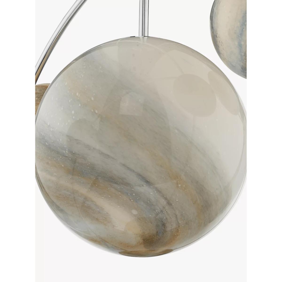 Där Mikara Glass Ceiling Light, Polished Chrome – image 3