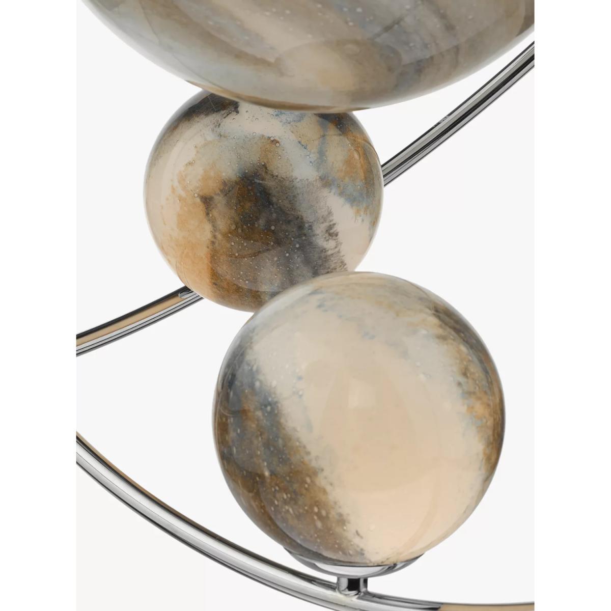 Där Mikara Glass Ceiling Light, Polished Chrome – image 4