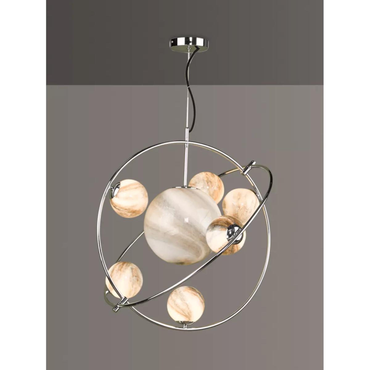 Där Mikara Glass Ceiling Light, Polished Chrome – image 5