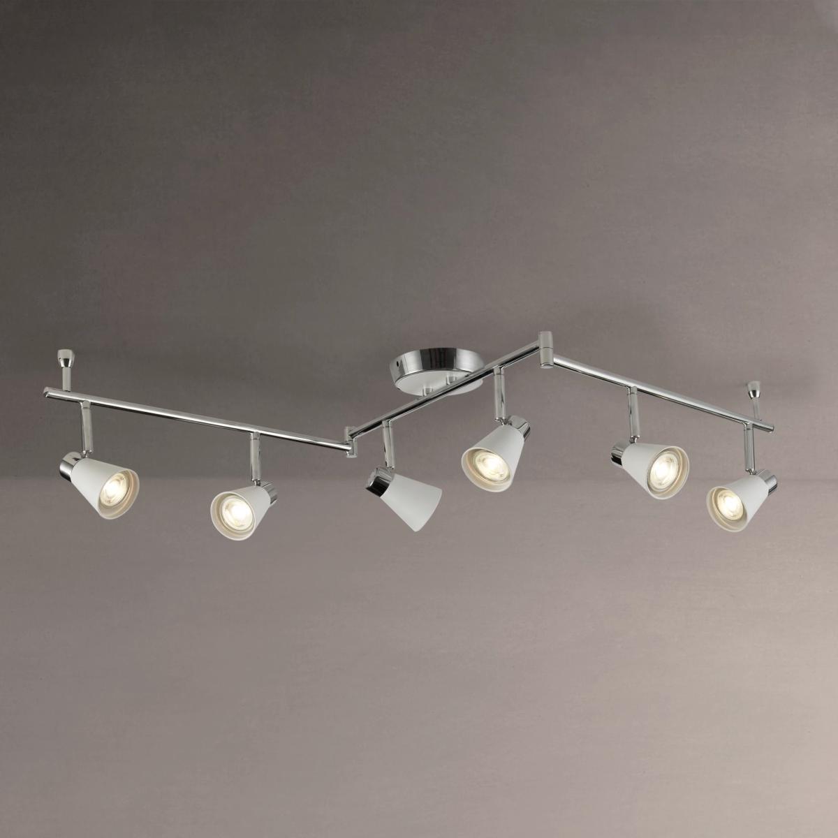 John Lewis & Partners Logan GU10 LED 6 Spotlight Ceiling Bar – image 1