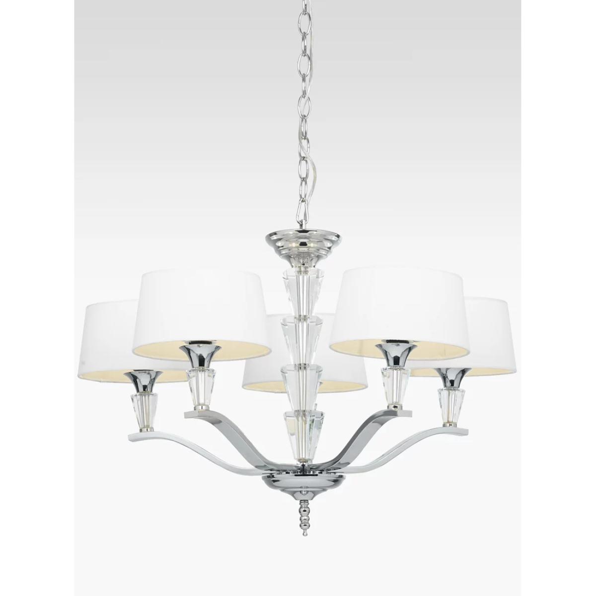 Bay Lighting Phoebe Crystal Ceiling Light, Clear/Chrome – image 3