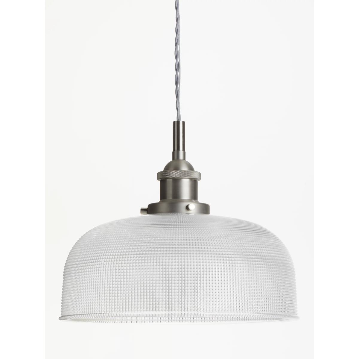 John Lewis & Partners Ezra Prismatic Glass Ceiling Light, Brushed Pewter – image 4