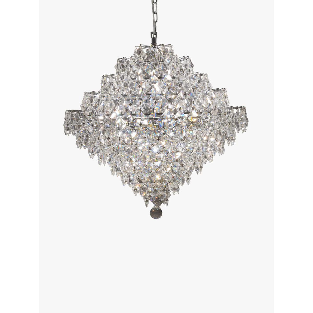 Impex Diamond Lead Chandelier Ceiling Light, Clear/Chrome – image 3