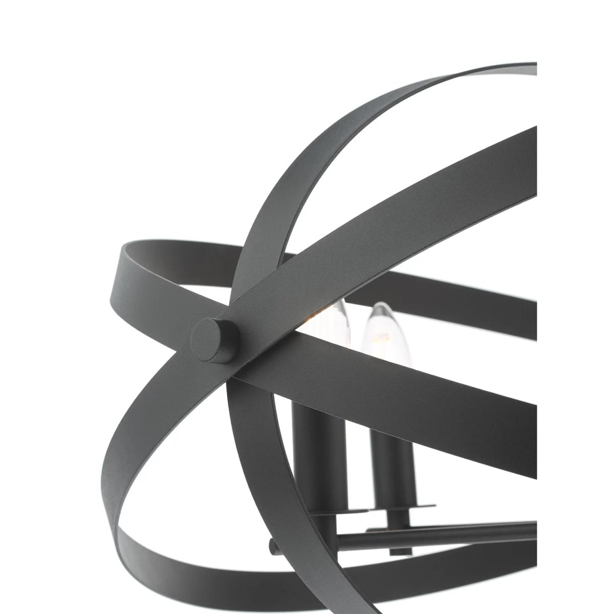 Där Nitya 5 Arm Pendant Ceiling Light, Black – image 2
