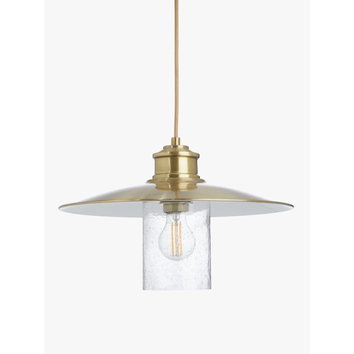 John Lewis Torrin Metal & Glass Pendant Ceiling Light, Antique Brass – image 4