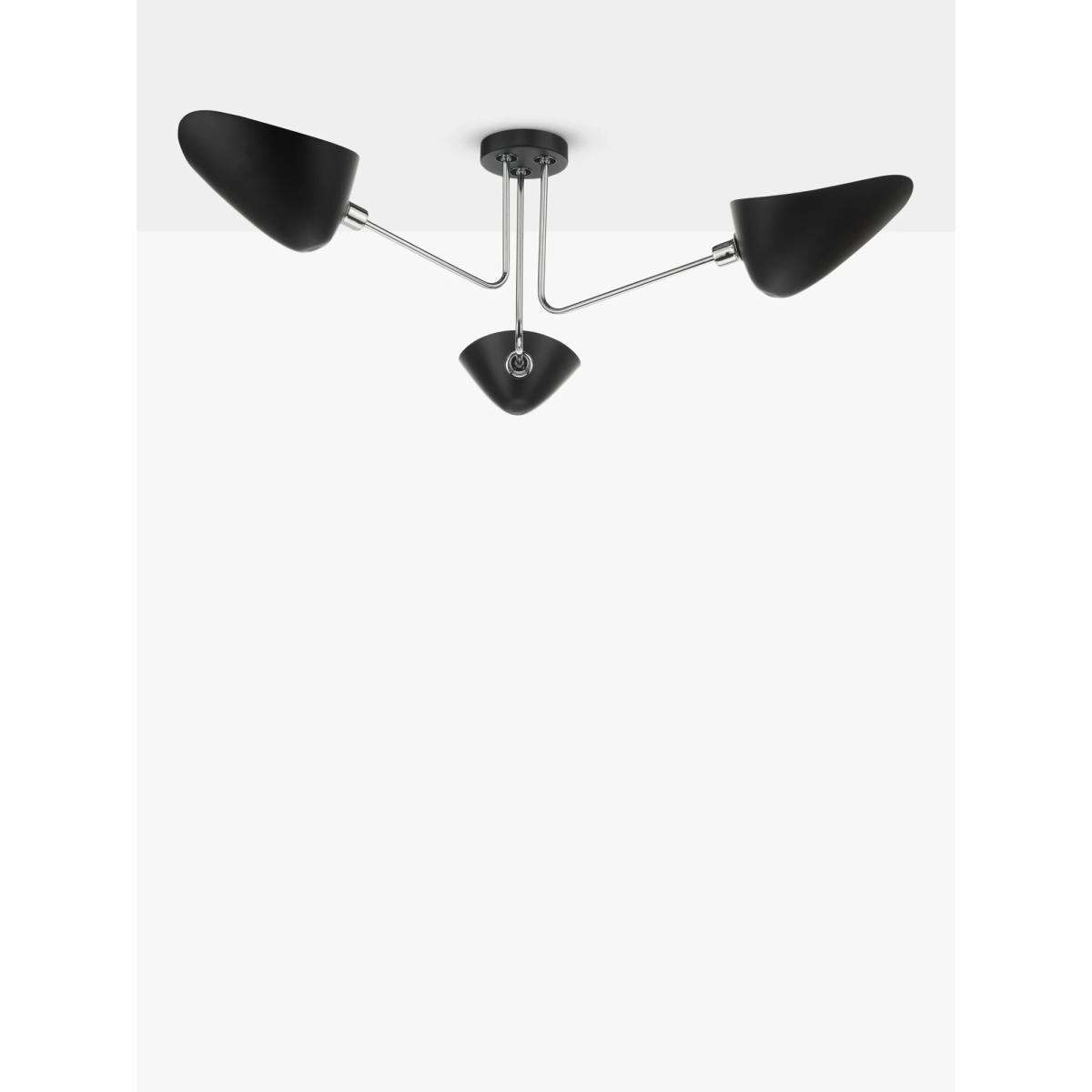 Där Sebastian Semi Flush Ceiling Light, Black – image 2