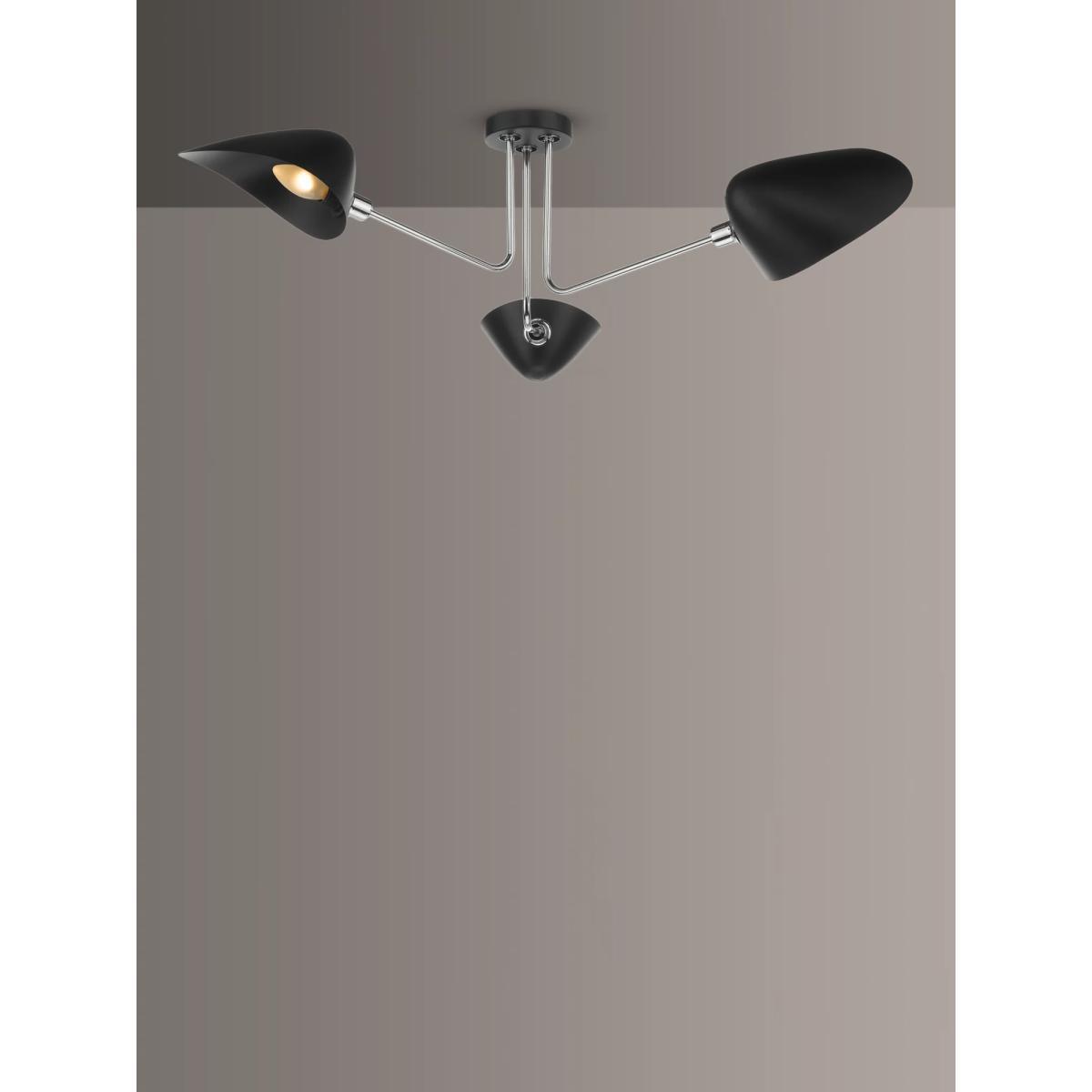 Där Sebastian Semi Flush Ceiling Light, Black – image 1