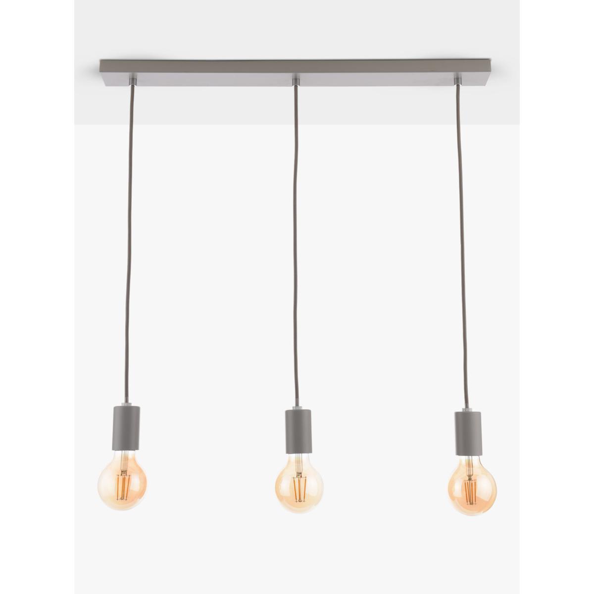 ANYDAY John Lewis & Partners Spoke 3 Pendant Diner Ceiling Light, Grey – image 2