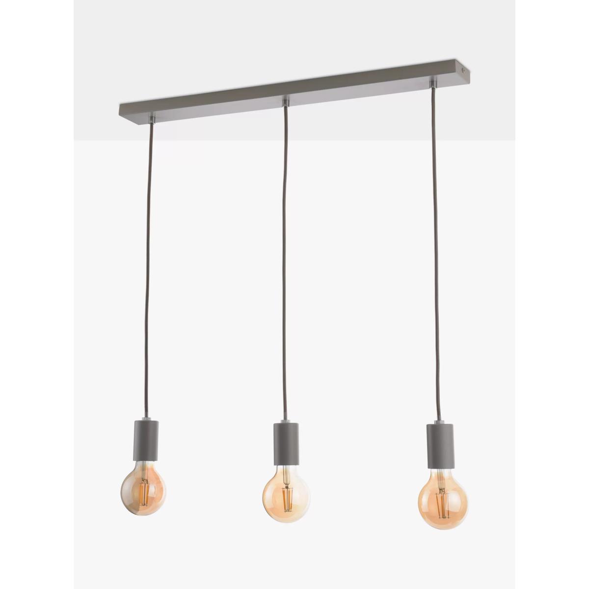 ANYDAY John Lewis & Partners Spoke 3 Pendant Diner Ceiling Light, Grey – image 3