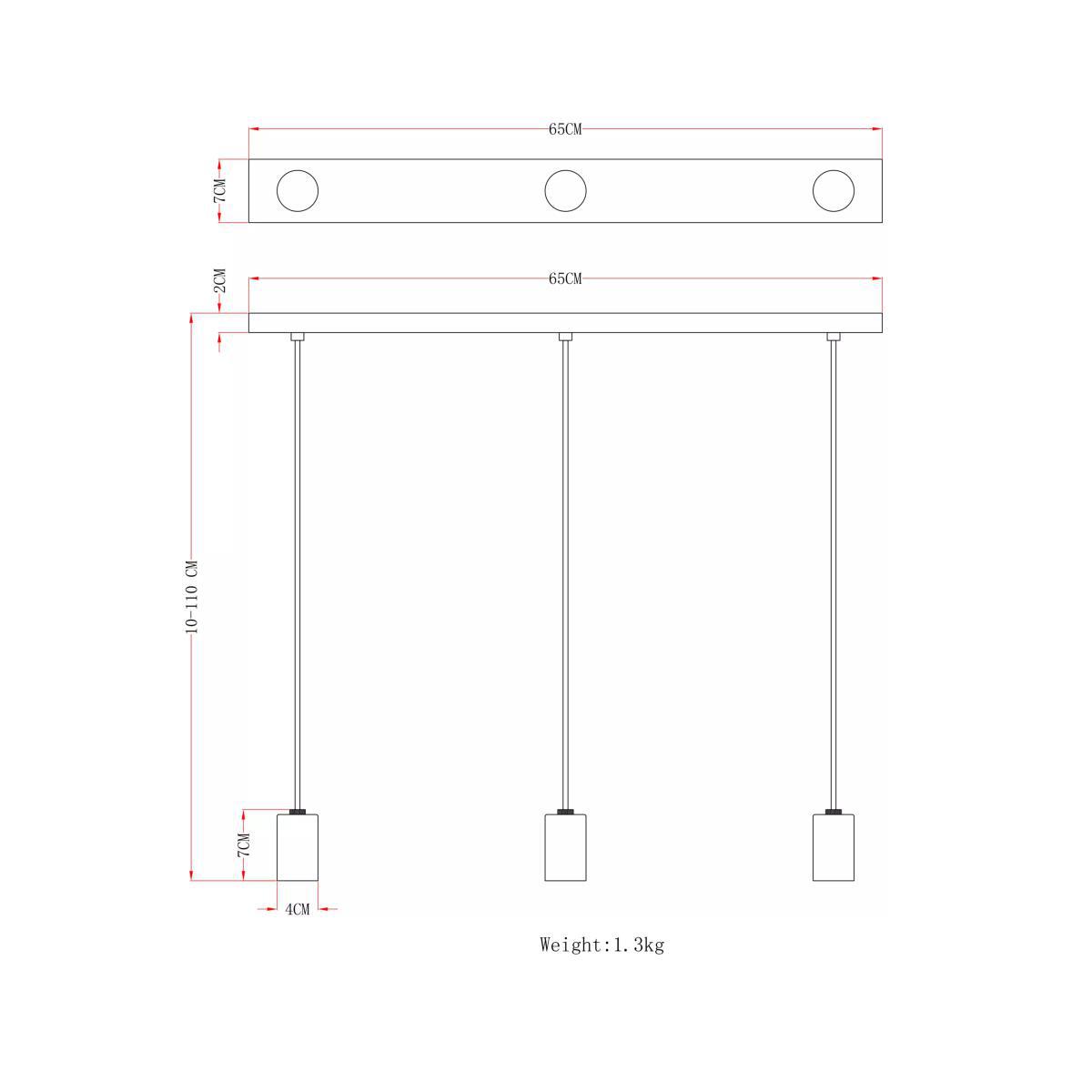 ANYDAY John Lewis & Partners Spoke 3 Pendant Diner Ceiling Light, Grey – image 5