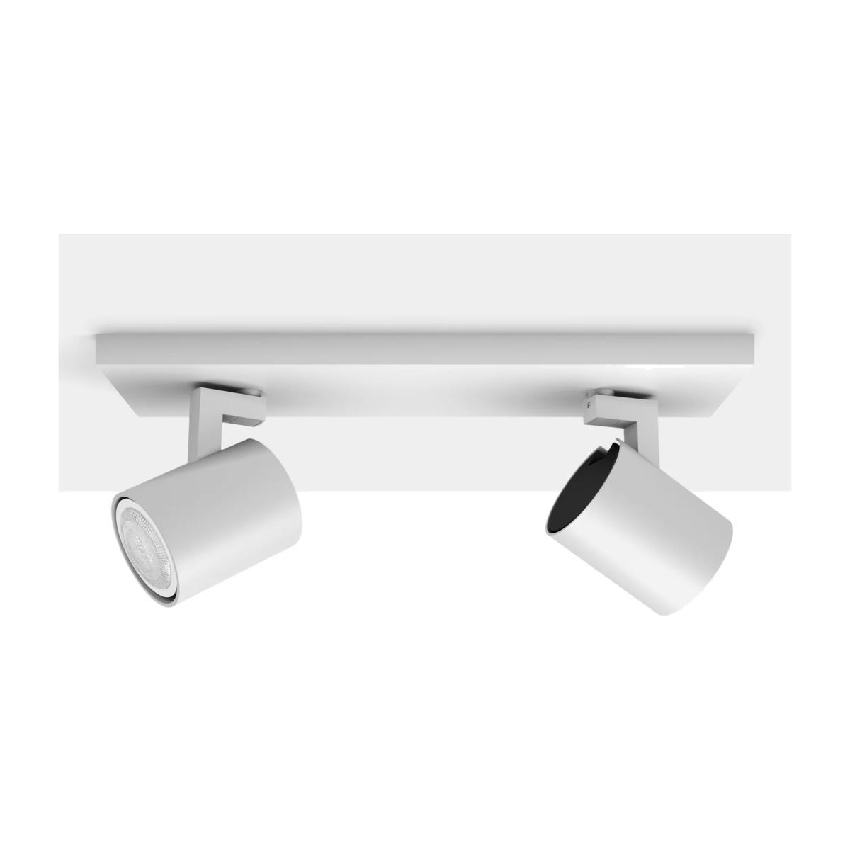 Philips Hue White Ambiance Runner LED Smart Double Spotlight with Bluetooth and Dimmer Switch, White – image 1