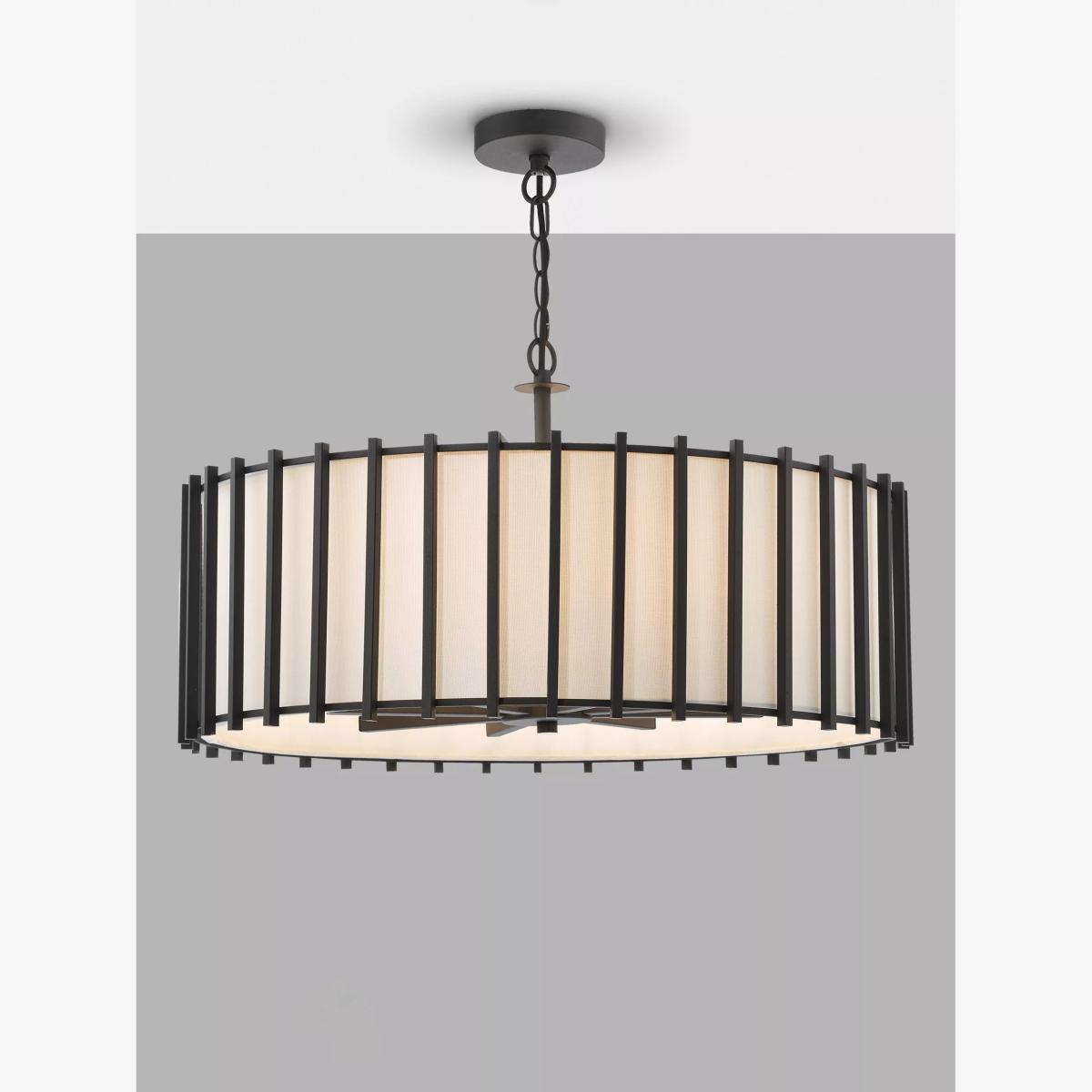 Där Cagliari 8 Bulb Pendant Ceiling Light, Black – image 1