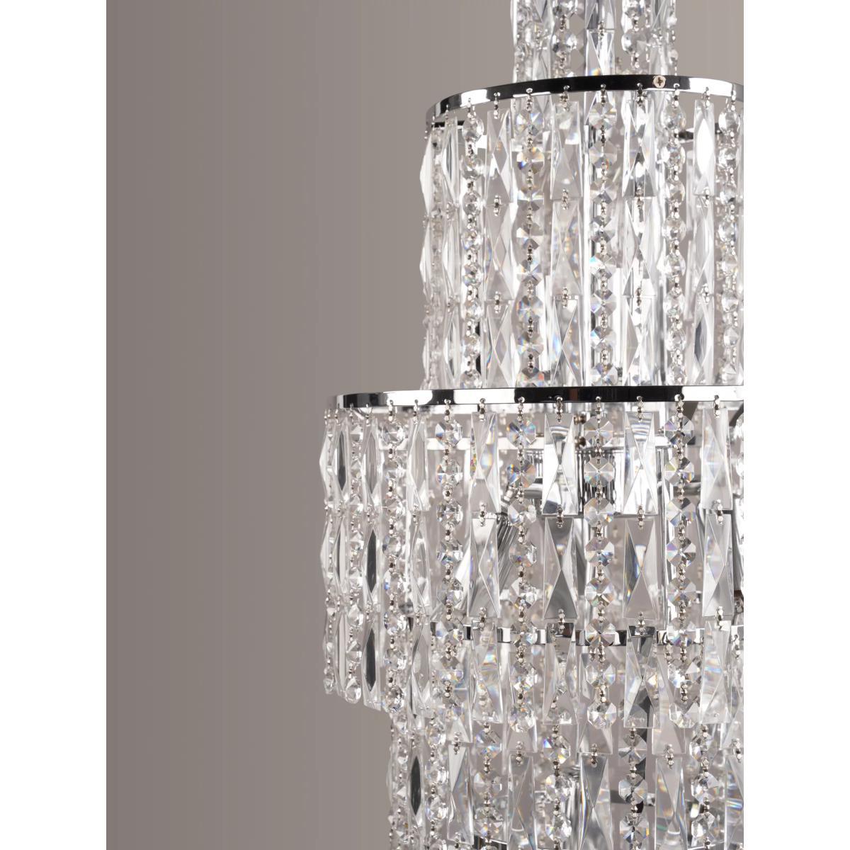 Impex New York Crystal Chandelier Ceiling Light, Clear/Chrome – image 4