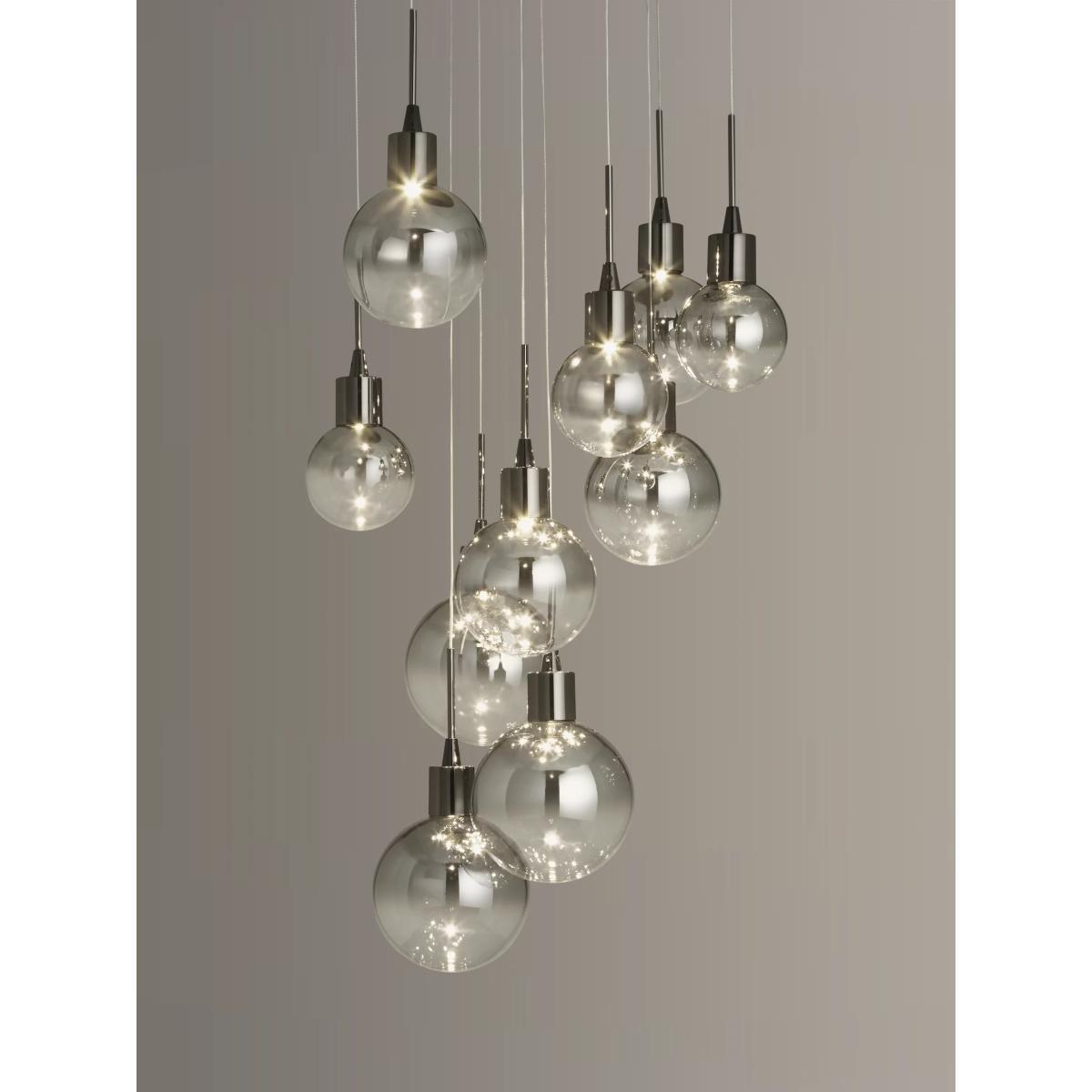 John Lewis & Partners Dano LED Ombre Glass Ceiling Light, 10 Light, Smoke – image 2