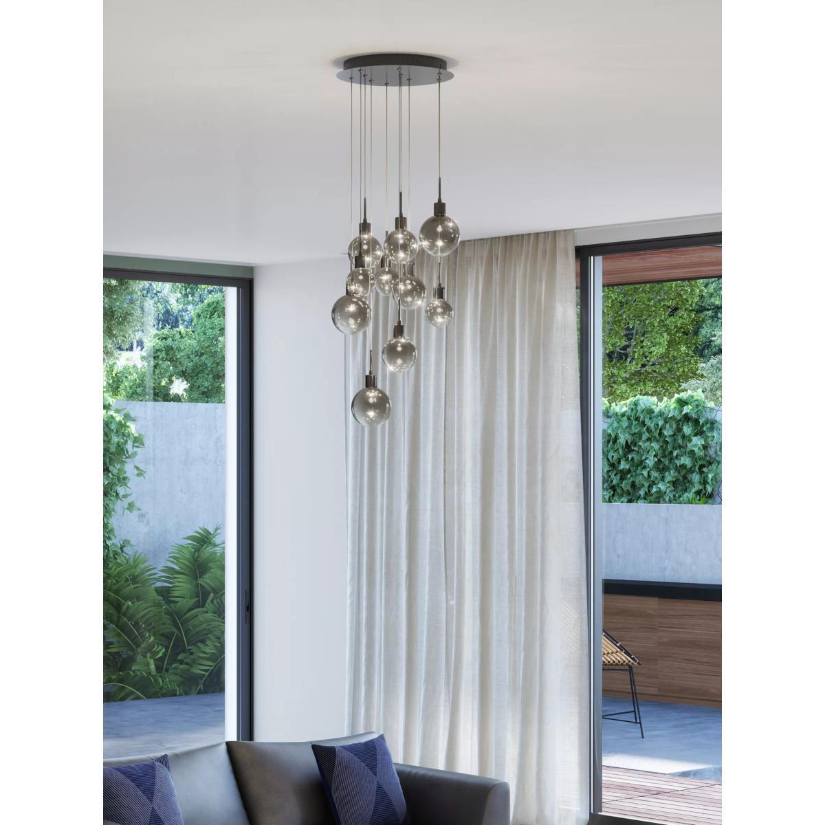 John Lewis & Partners Dano LED Ombre Glass Ceiling Light, 10 Light, Smoke – image 3