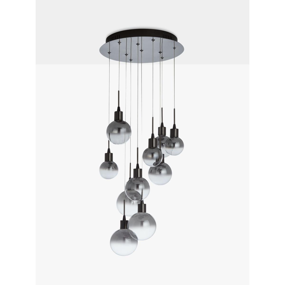 John Lewis & Partners Dano LED Ombre Glass Ceiling Light, 10 Light, Smoke – image 5