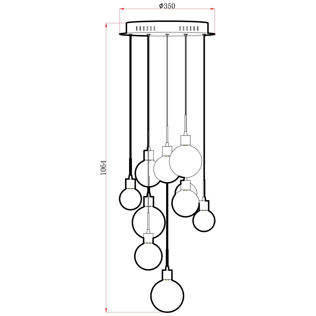 John Lewis & Partners Dano LED Ombre Glass Ceiling Light, 10 Light, Smoke – image 10