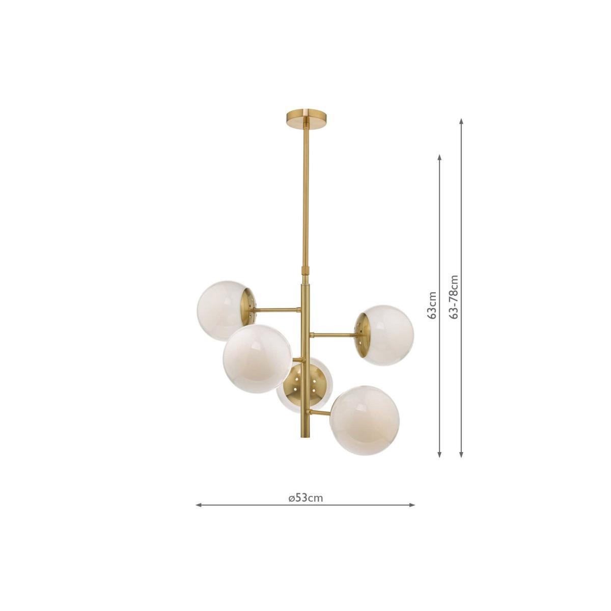 Där Bombazine Ceiling Light, Brass – image 6