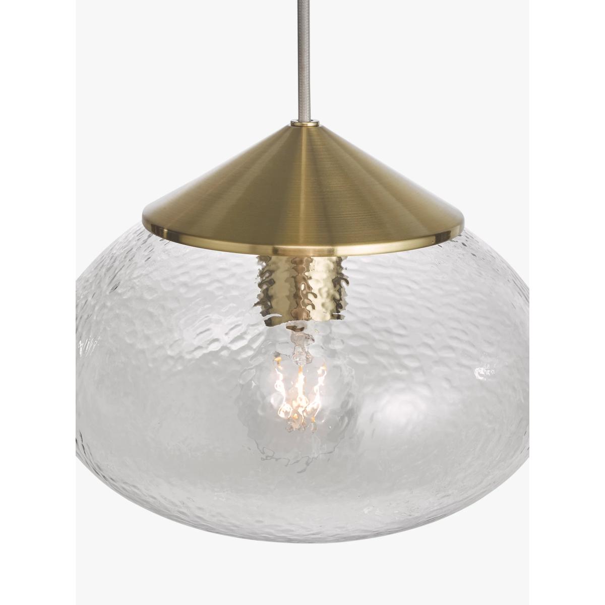 John Lewis Artisan Single Pendant Ceiling Light, Warm Satin Brass – image 2