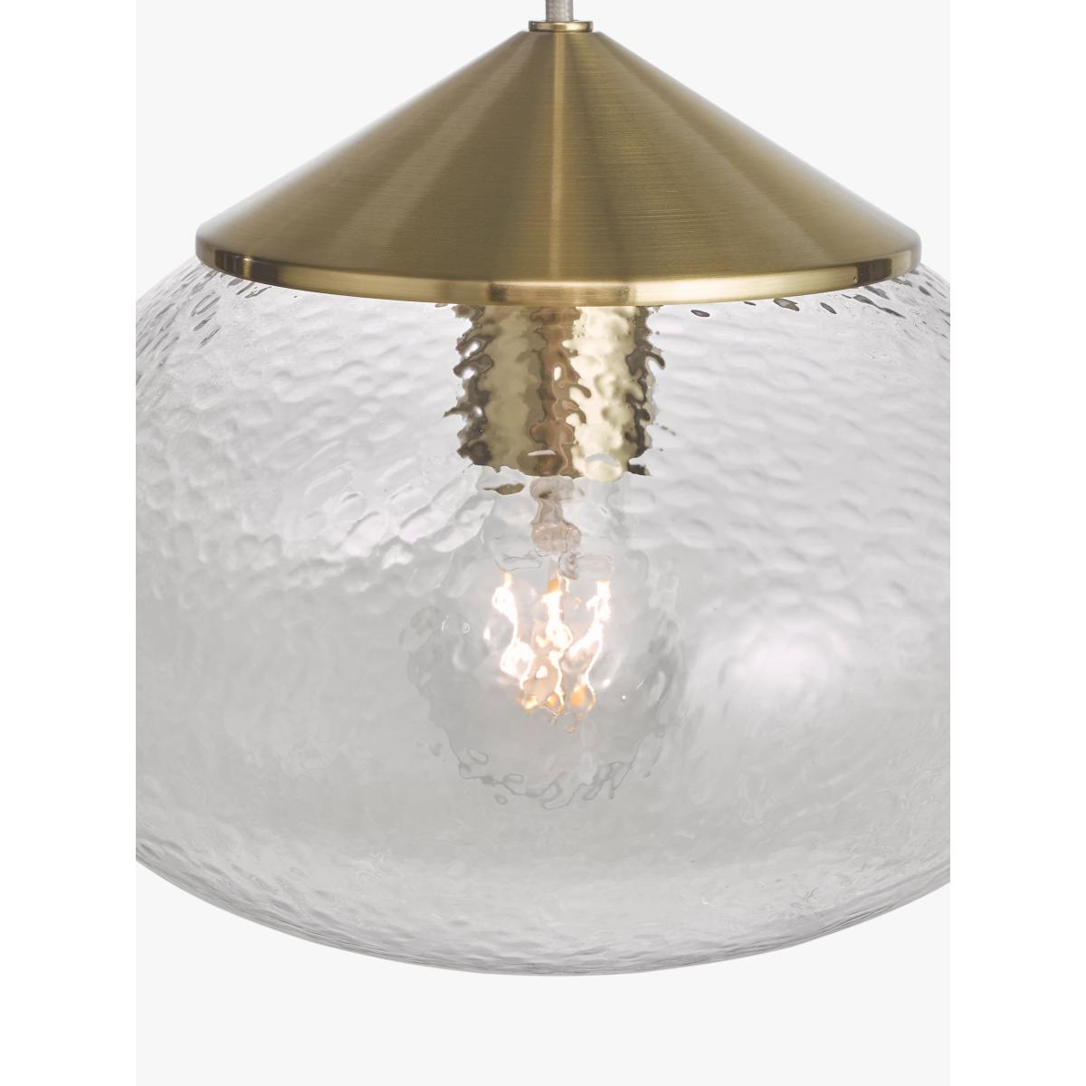 John Lewis Artisan Single Pendant Ceiling Light, Warm Satin Brass – image 3