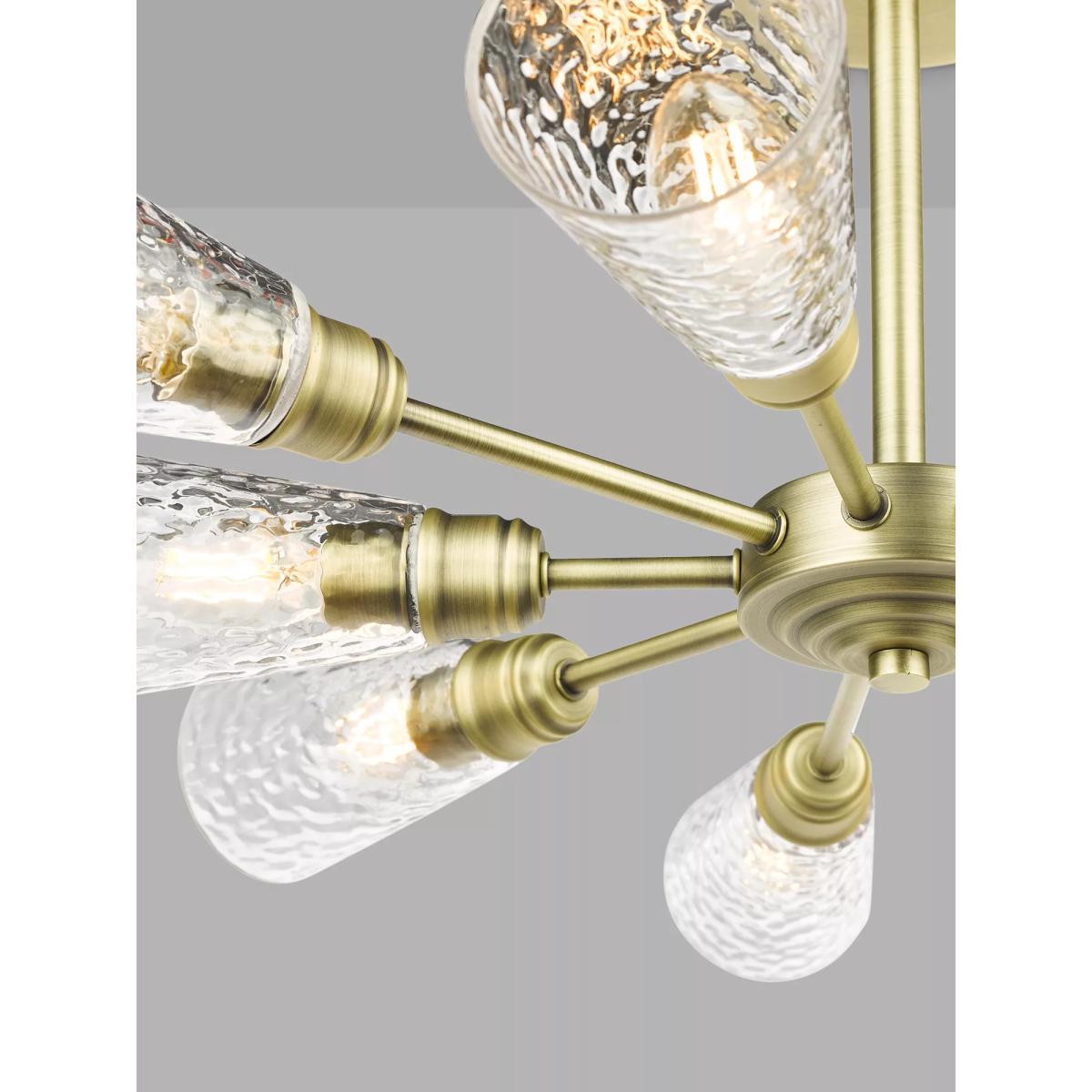 John Lewis Constellation Semi Flush 9 Bulb Ceiling Light, Metallic Brass – image 2