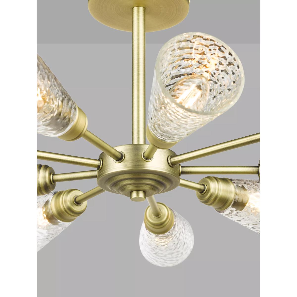 John Lewis Constellation Semi Flush 9 Bulb Ceiling Light, Metallic Brass – image 6