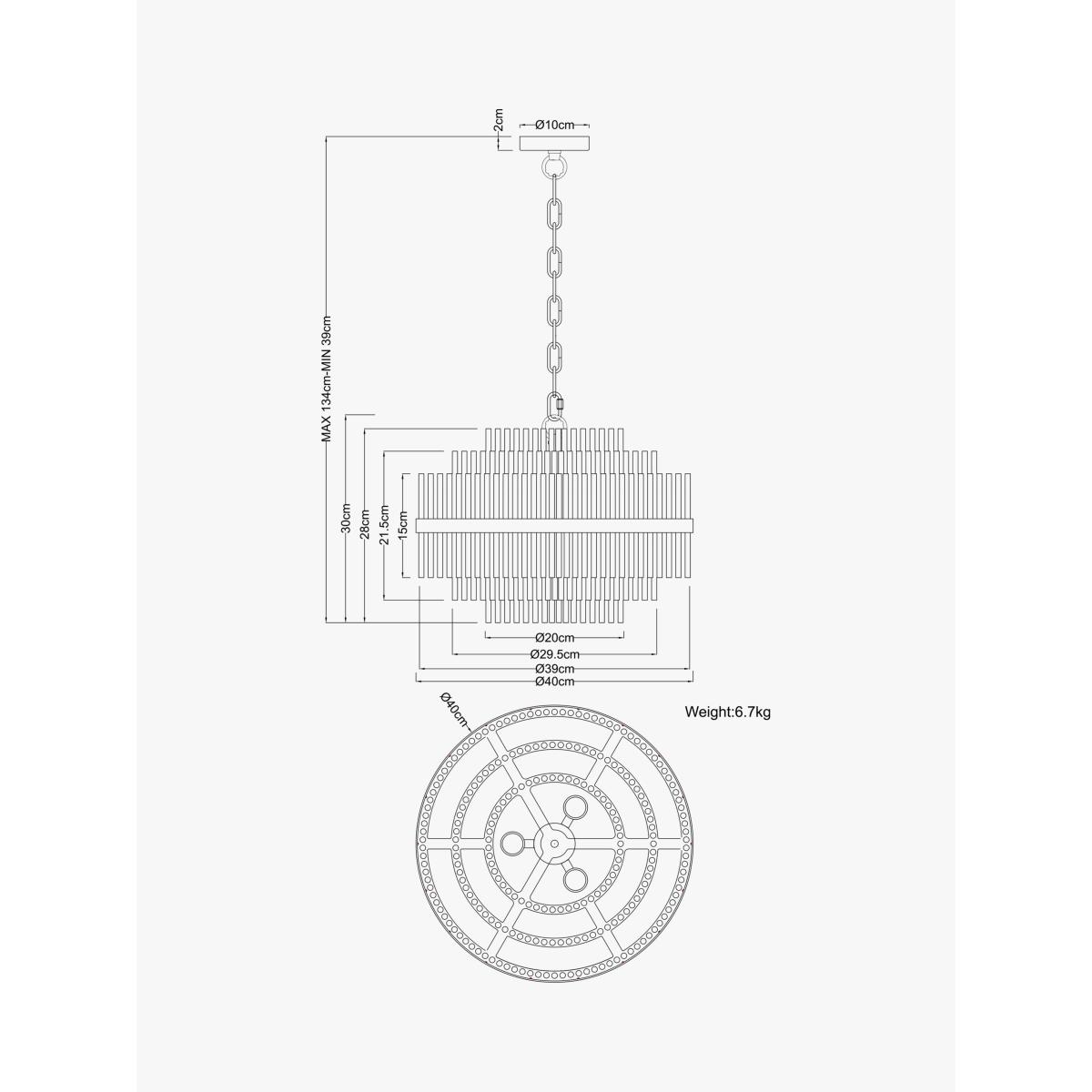 John Lewis Shimminista 3 Tiered Pendant Ceiling Light, Clear – image 7