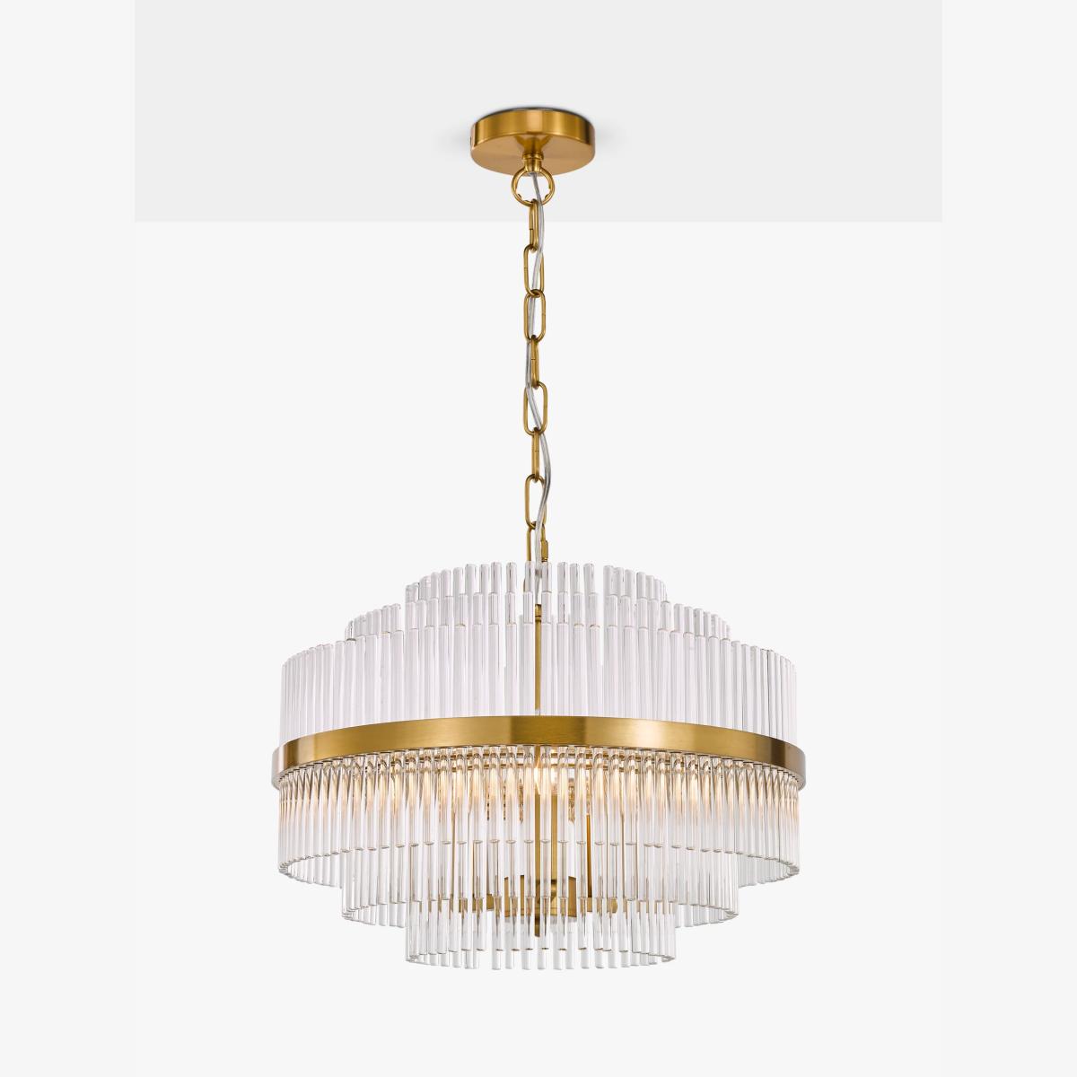 John Lewis Shimminista 3 Tiered Pendant Ceiling Light, Clear – image 1
